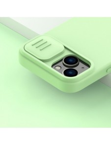 Nillkin CamShield Silky Silikonfodral iPhone 14 skal med kamerafodral blå