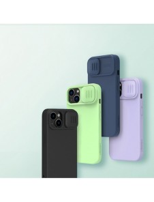 Nillkin CamShield Silky Silikonfodral iPhone 14 skal med kameraskal grön