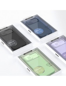 Nillkin CamShield Silky Silikonfodral iPhone 14 Plus skal med kameraskal grönt