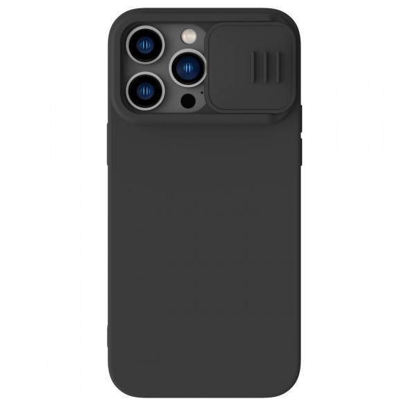 Nillkin CamShield Silky Silikonfodral iPhone 14 Pro skal med kamerafodral svart