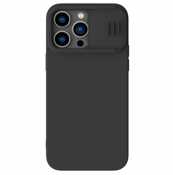 Nillkin CamShield Silikonfodral iPhone 14 Pro Max skal med kameraskal svart