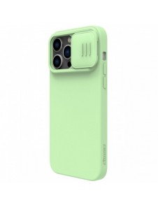 Nillkin CamShield Silky Silikonfodral iPhone 14 Pro Max skal med kameraskal grönt