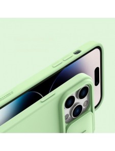 Nillkin CamShield Silky Silikonfodral iPhone 14 Pro Max skal med kameraskal grönt