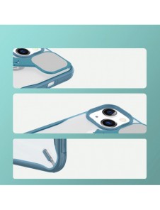 Nillkin Cyclops Fodral Ett slitstarkt fodral med ett kameraskydd och ett vikbart stativ för iPhone 13 blå
