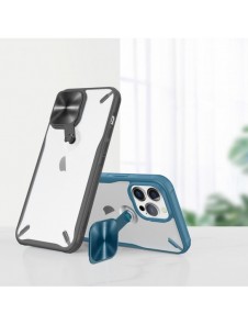 Nillkin Cyclops Fodral Ett slitstarkt fodral med ett kameraskydd och ett hopfällbart stativ för iPhone 13 Pro Max blå