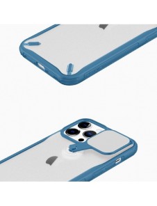 Nillkin Cyclops Fodral Ett slitstarkt fodral med ett kameraskydd och ett hopfällbart stativ för iPhone 13 Pro Max blå
