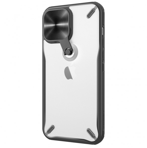 Nillkin Cyclops Fodral Slitstarkt fodral med kamerafodral och ett hopfällbart stativ för iPhone 13 Pro Max svart