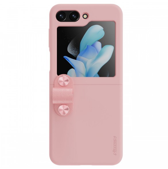 Nillkin Flex Flip Fodral med berlock och ställ för Samsung Galaxy Z Flip 5 - Peach