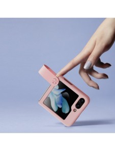 Nillkin Flex Flip Fodral med berlock och ställ för Samsung Galaxy Z Flip 5 - Peach