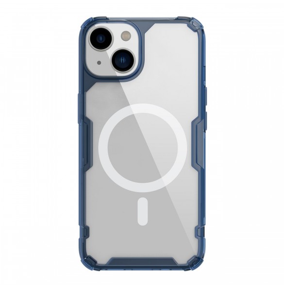 Nillkin Nature Pro pansarfodral med MagSafe för iPhone 15 Plus - blå