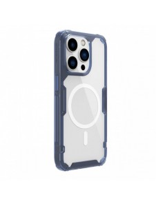 Nillkin Nature Pro Magnetisk pansarfodral med MagSafe för iPhone 15 Pro - blå