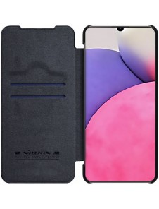 Nillkin Qin Fodral Fodral För Samsung Galaxy A33 5G Kameraskydd Hölster Cover Flip Cover Svart