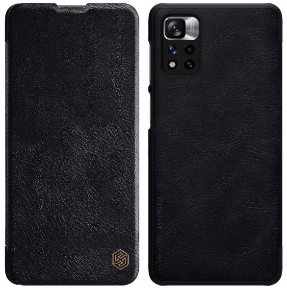 Nillkin Qin Case Cover för Xiaomi Redmi Note 11 Pro+ (Kina) / Redmi Note 11 Pro (Kina) / Mi11i HyperCharge Kameraskydd Hölste
