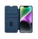 Nillkin Qin Cloth Pro Case Fodral För iPhone 14 Kameraskydd Hölster Cover Flip Fodral Blå
