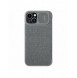 Nillkin Qin Cloth Pro Fodral Fodral För iPhone 14 Kamera Protector Hölster Cover Flip Fodral Grå