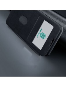 Nillkin Qin Cloth Pro Fodral Fodral För iPhone 14 Kamera Protector Hölster Cover Flip Fodral Grå