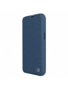 Nillkin Qin Cloth Pro Case Fodral För iPhone 14 Plus Kameraskydd Hölster Cover Flip Case Blå