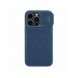 Nillkin Qin Cloth Pro Case Fodral För iPhone 14 Pro Kameraskydd Hölster Cover Flip Case Blå