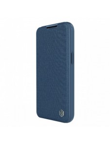 Nillkin Qin Cloth Pro Case Fodral För iPhone 14 Pro Max Kameraskydd Hölster Cover Flip Case Blå