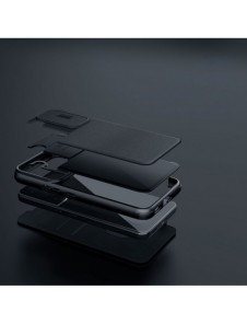 Nillkin Qin Cloth Pro Case Fodral För iPhone 14 Pro Max Kameraskydd Hölster Cover Flip Case Blå