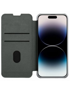 Nillkin Qin Cloth Pro Case Fodral För iPhone 14 Pro Max Kameraskydd Hölster Cover Flip Fodral Grå