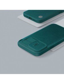 Nillkin Qin Cloth Pro Case Fodral För iPhone 14 Pro Max Kameraskydd Hölster Cover Flip Fodral Grå