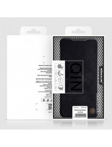 Samsung Galaxy A14 5G / Galaxy A14 Nillkin Qin Series PU Läder Flip Fodral Svart