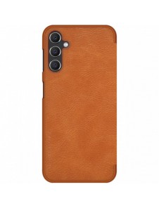 Samsung Galaxy A14 5G / Galaxy A14 Nillkin Qin Series PU Läder Flip Fodral Brun
