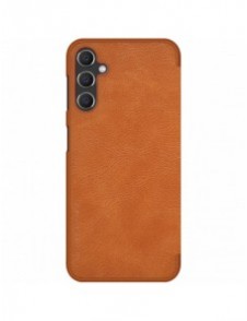 Samsung Galaxy A14 5G / Galaxy A14 Nillkin Qin Series PU Läder Flip Fodral Brun