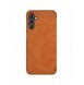 Samsung Galaxy A14 5G / Galaxy A14 Nillkin Qin Series PU Läder Flip Fodral Brun