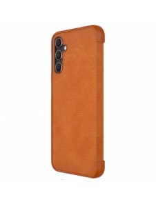 Samsung Galaxy A14 5G / Galaxy A14 Nillkin Qin Series PU Läder Flip Fodral Brun