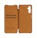 Samsung Galaxy A14 5G / Galaxy A14 Nillkin Qin Series PU Läder Flip Fodral Brun