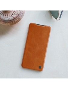 Samsung Galaxy A14 5G / Galaxy A14 Nillkin Qin Series PU Läder Flip Fodral Brun