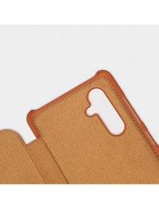 Samsung Galaxy A14 5G / Galaxy A14 Nillkin Qin Series PU Läder Flip Fodral Brun
