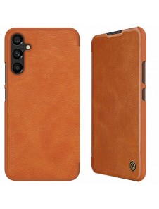 Nillkin Qin Läder Flip Wallet-fodral till Samsung Galaxy A34 5G - Brun