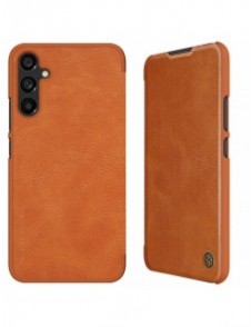 Nillkin Qin Läder Flip Wallet-fodral till Samsung Galaxy A34 5G - Brun