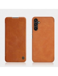 Nillkin Qin Läder Flip Wallet-fodral till Samsung Galaxy A34 5G - Brun