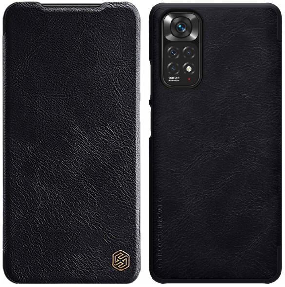 Nillkin Qin läderfodral för Xiaomi Redmi Note 11S / Note 11 svart