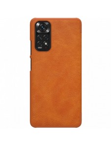 Nillkin Qin läderfodral för Xiaomi Redmi Note 11S / Note 11 brun