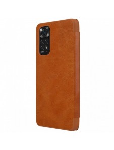 Nillkin Qin läderfodral för Xiaomi Redmi Note 11S / Note 11 brun