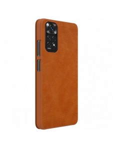 Nillkin Qin läderfodral för Xiaomi Redmi Note 11S / Note 11 brun