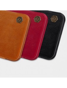 Nillkin Qin läderfodral för Xiaomi Redmi Note 11S / Note 11 brun