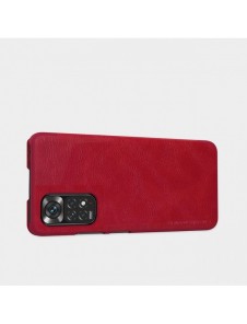 Nillkin Qin läderfodral för Xiaomi Redmi Note 11S / Note 11 brun