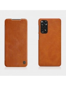 Nillkin Qin läderfodral för Xiaomi Redmi Note 11S / Note 11 brun