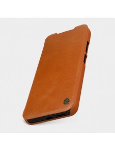 Nillkin Qin läderfodral för Xiaomi Redmi Note 11S / Note 11 brun