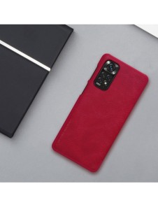 Nillkin Qin läderfodral för Xiaomi Redmi Note 11S / Note 11 brun