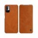 Nillkin Qin läderhölsterfodral till Xiaomi Redmi Note 10 5G brun