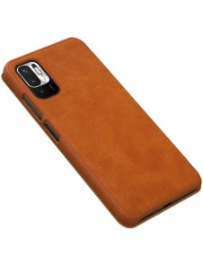 Nillkin Qin läderhölsterfodral till Xiaomi Redmi Note 10 5G brun