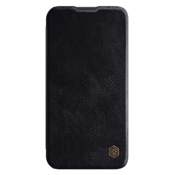 Nillkin Qin Läder Pro-fodral för Samsung Galaxy A54 5G Flip Cover Kamerafodral Svart