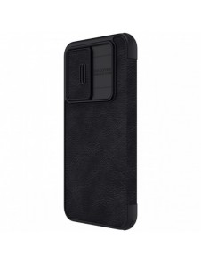 Nillkin Qin Läder Pro-fodral för Samsung Galaxy A54 5G Flip Cover Kamerafodral Svart